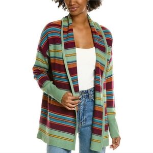 Cinq A Sept Averill Cardigan Sweater Striped Size Medium NWT